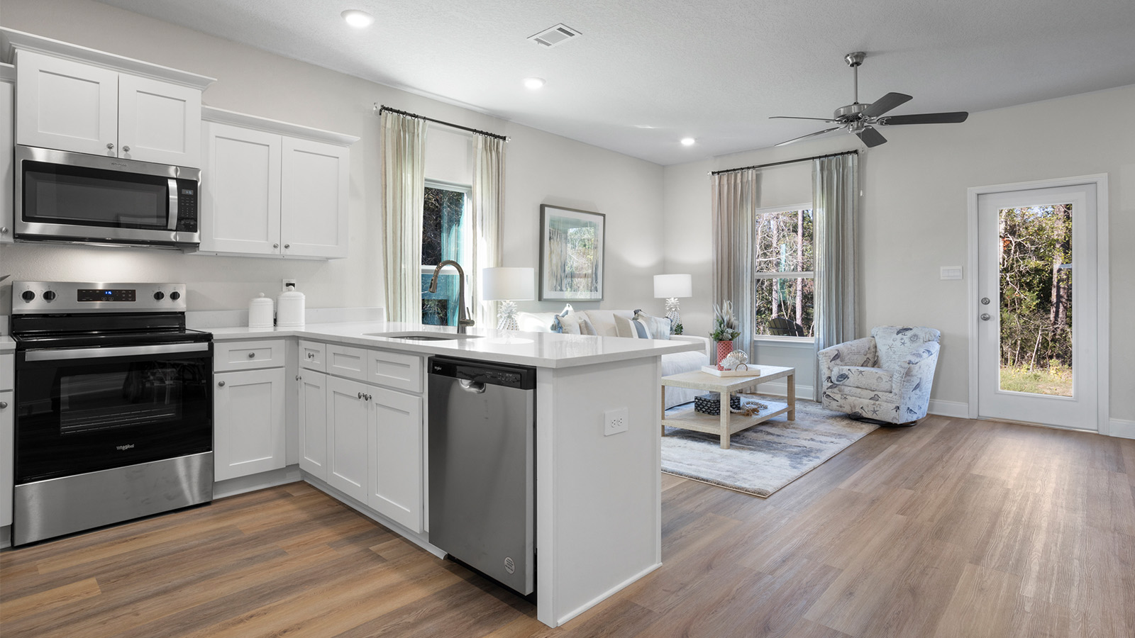 Spacious kitchen inside the Palm