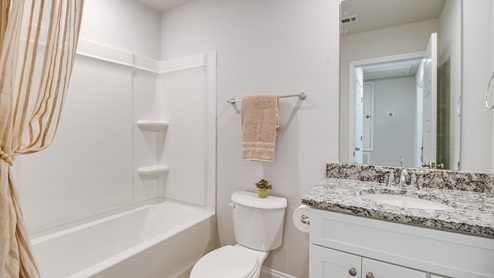 The Palm bathroom at Lost Garden Villas in Biloxi.