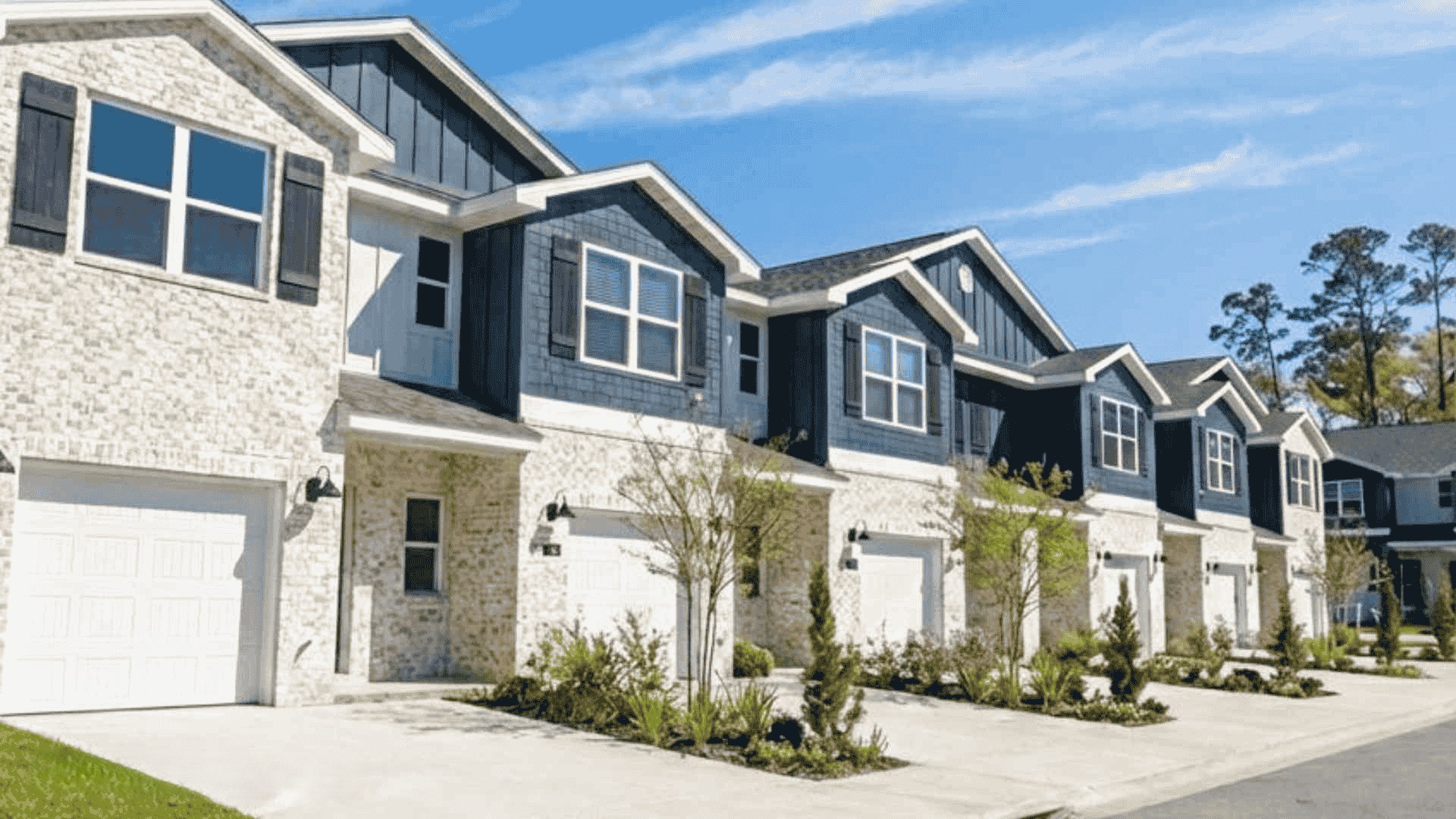 The front elevation of Lost Garden Villas in Biloxi.