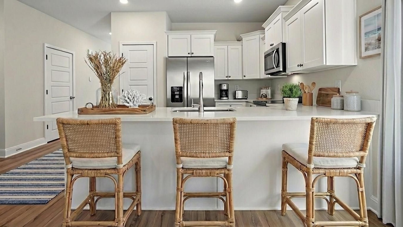 Island in kitchen perfect for sitting