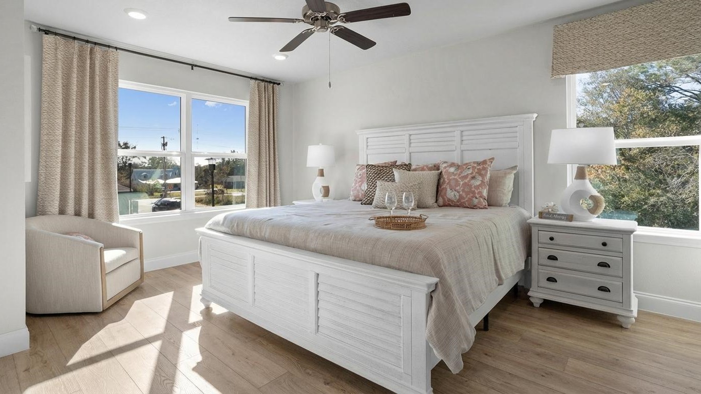 Spacious primary bedroom