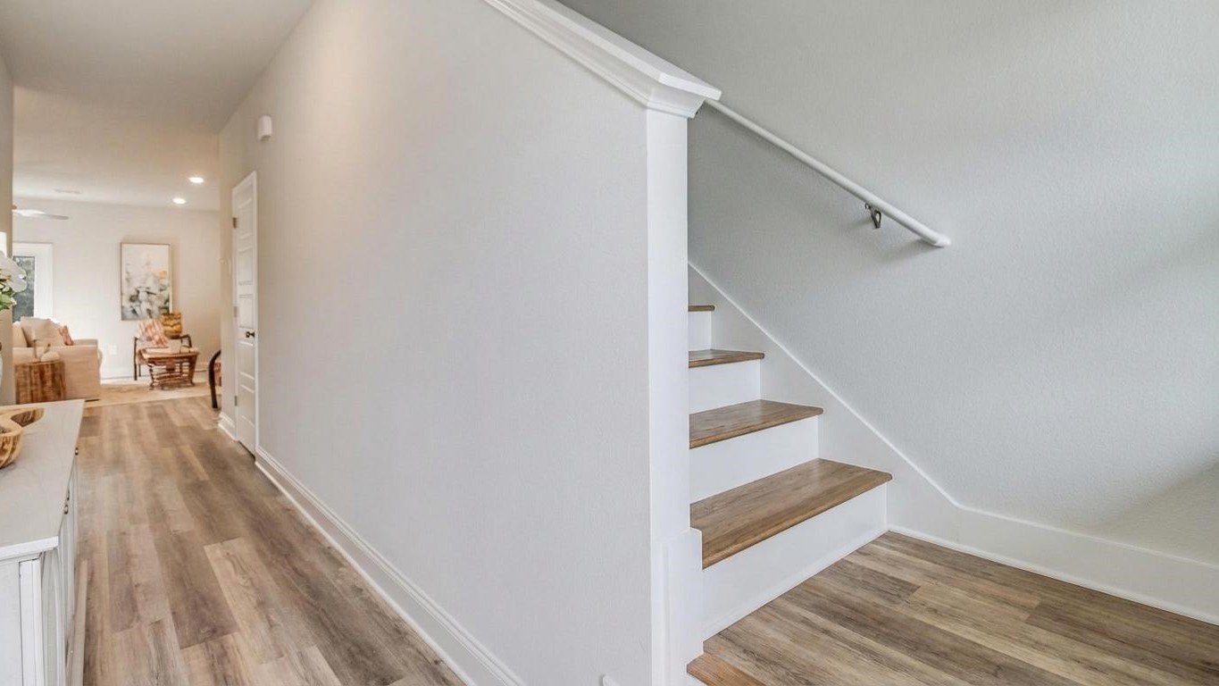 Vinyl stairs to second floor