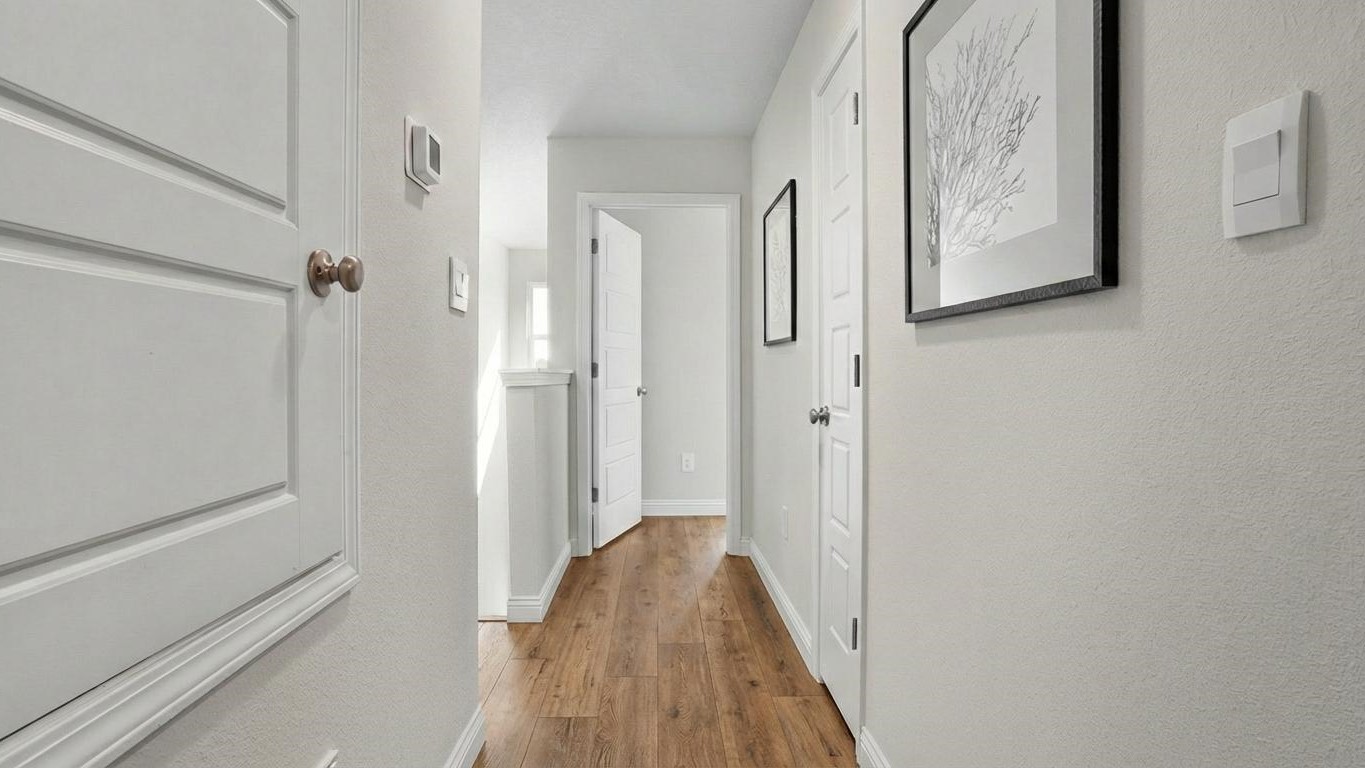 Vinyl flooring throughout home