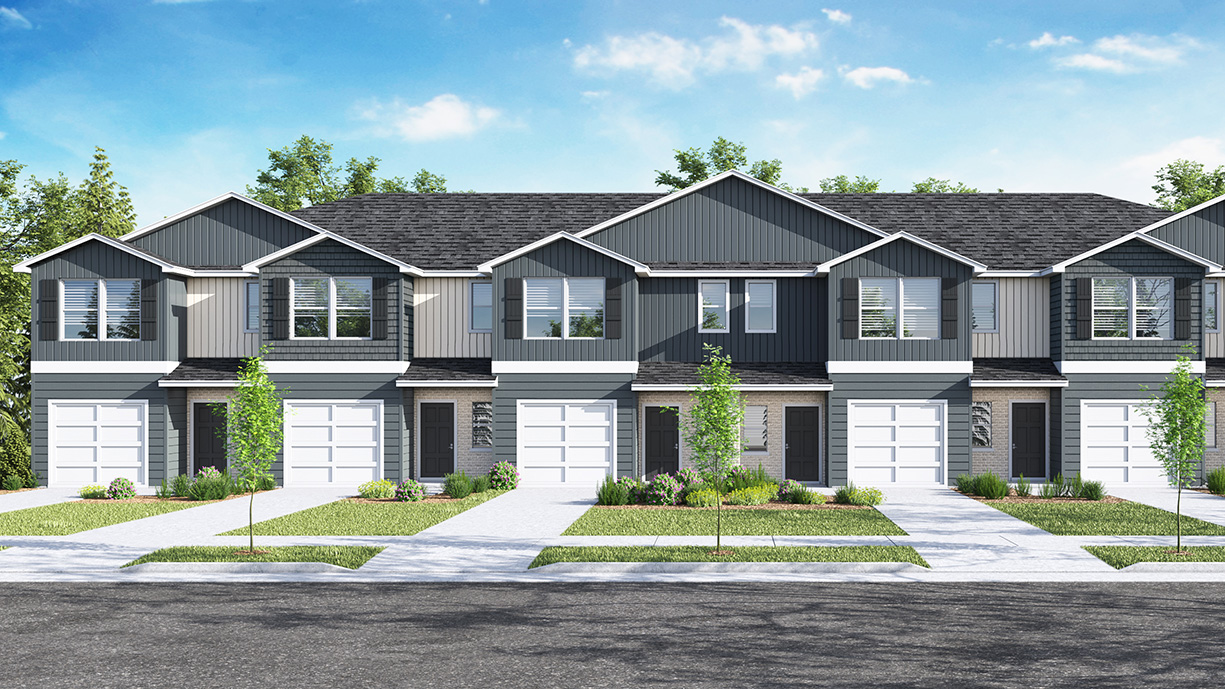 The front elevation of Lost Garden Villas.