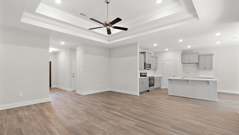 Open floor concept inside main area of the Jasmine