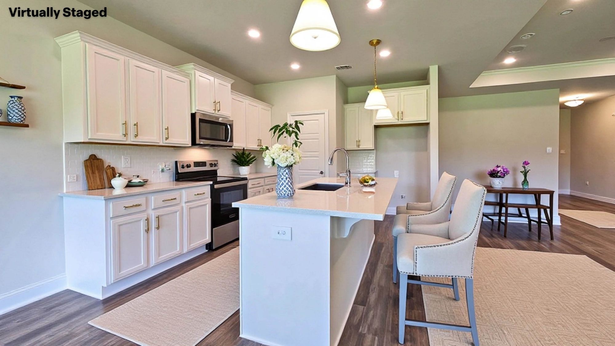 Open concept living and kitchen