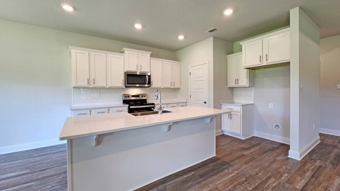 The Holly interior of the kitchen area