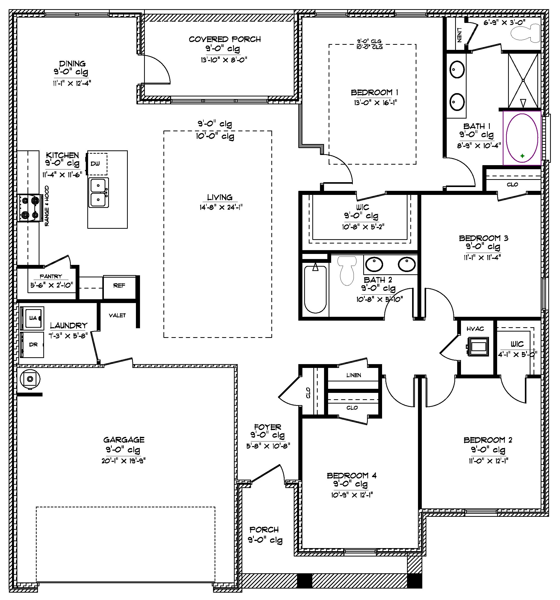 The Holly D floorplan at Castlewoods.