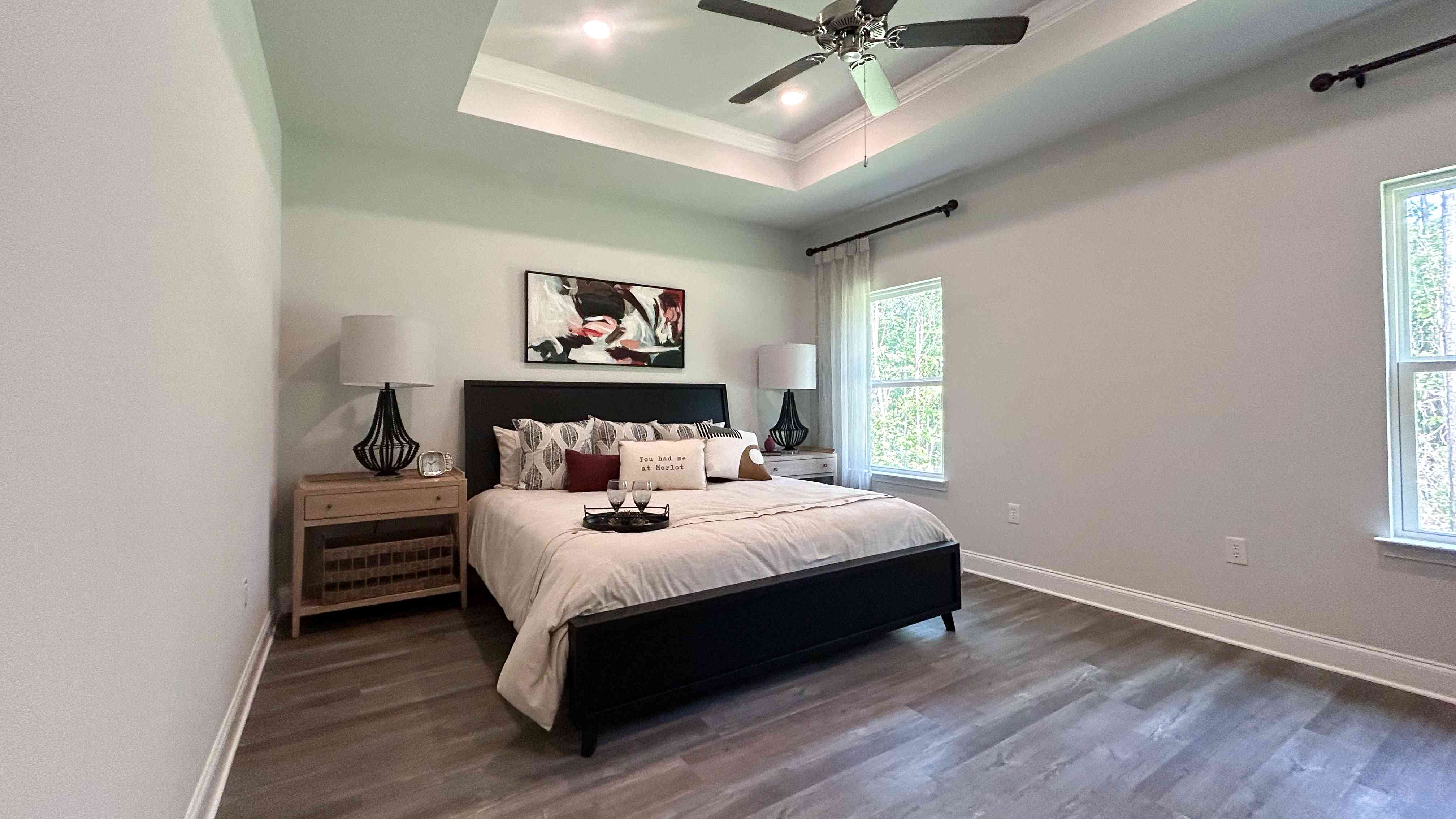 The Jasmine primary bedroom at Castlewoods.