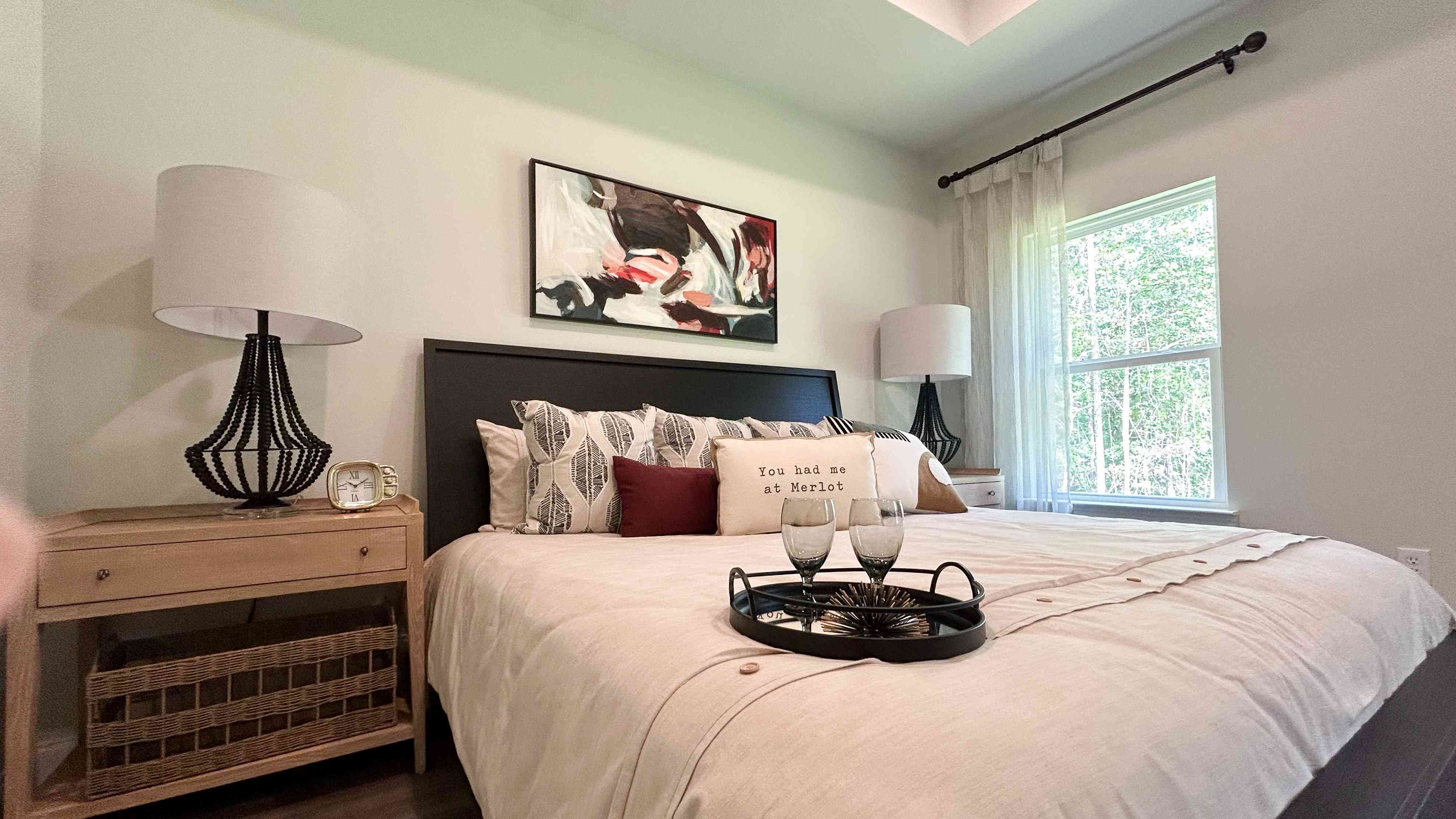 The Jasmine primary bedroom at Castlewoods.