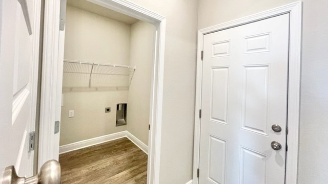 The Lamar laundry area and garage acccess in