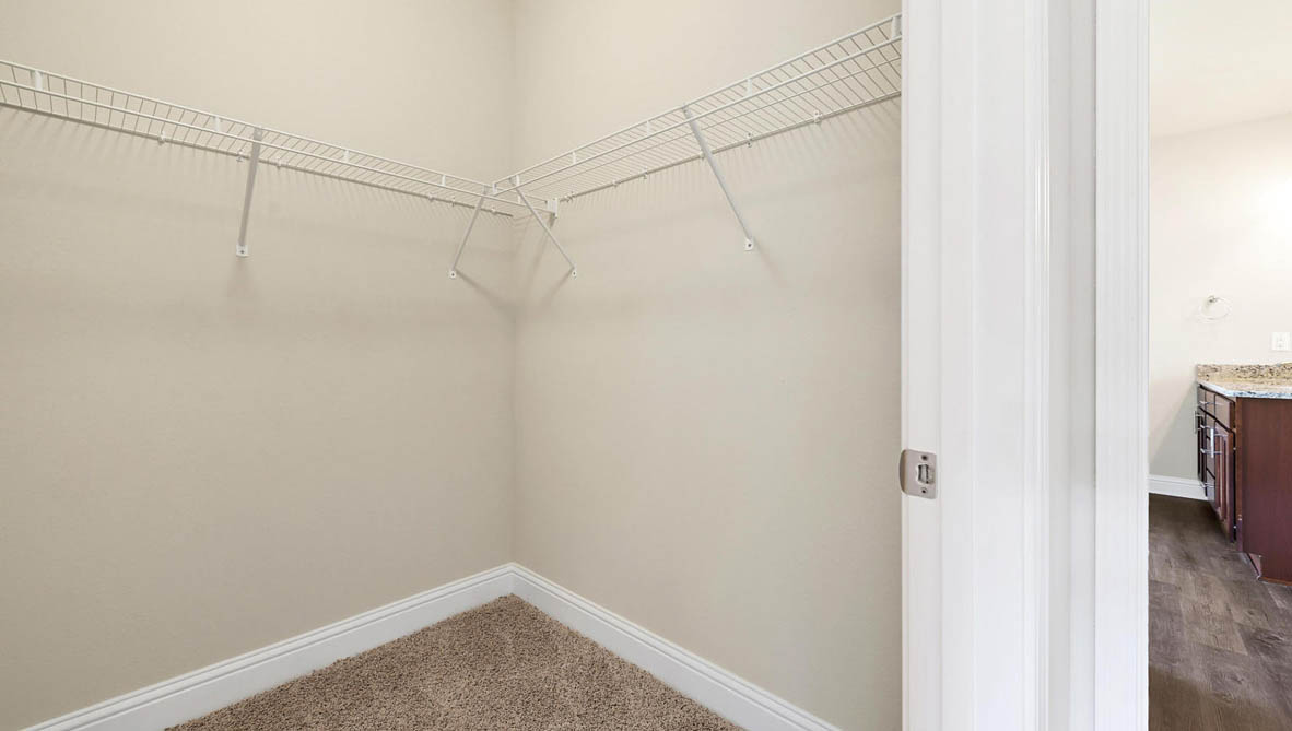 Spacious closet inside the Primary