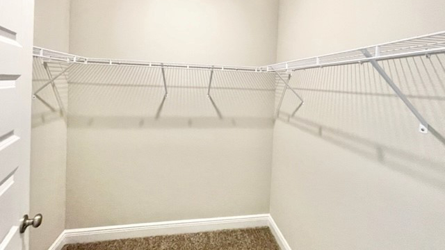 The Lamar primary walk in closet in Castlewoods.