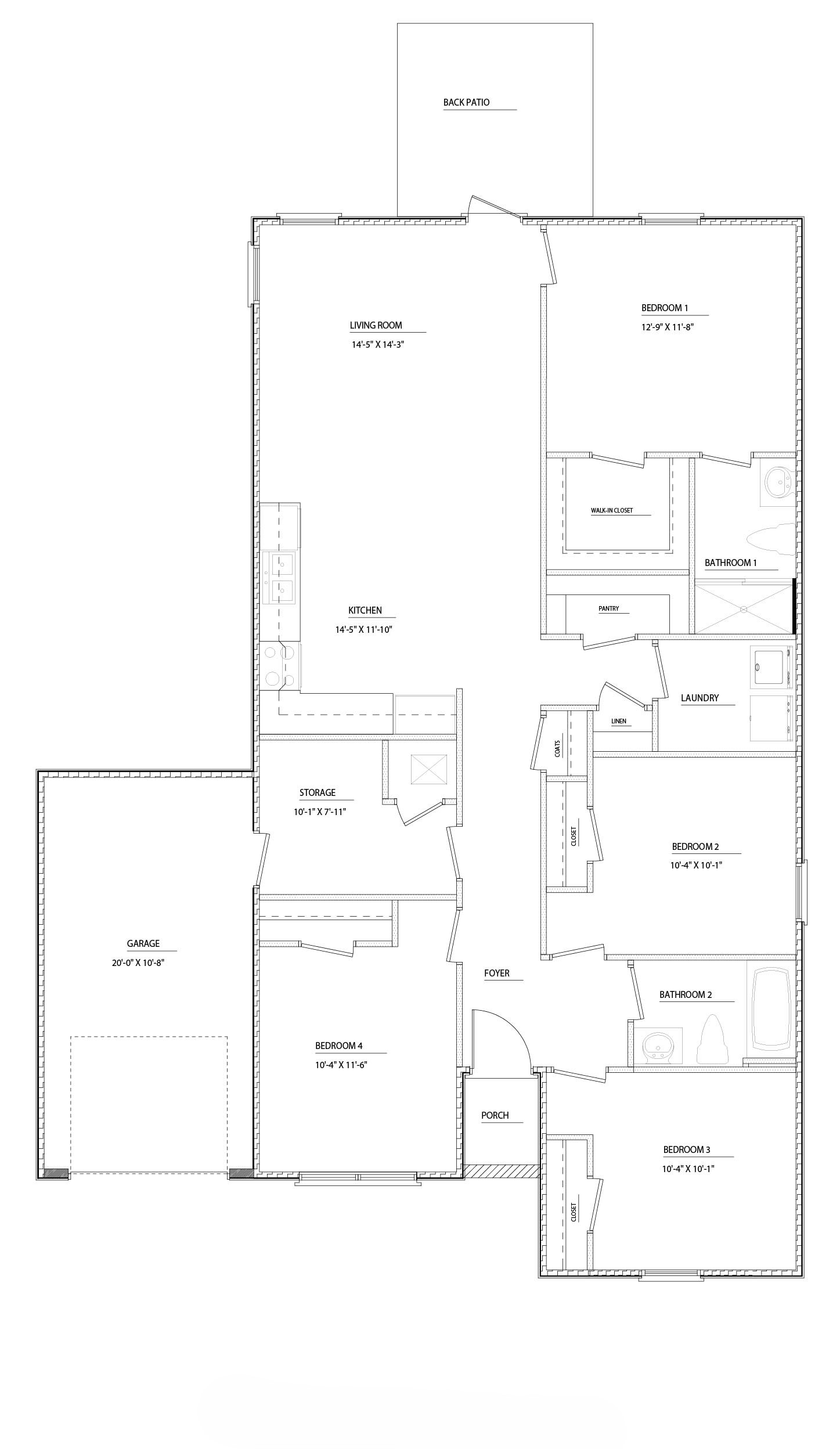 The Sebastian A Front Entry Floorplan