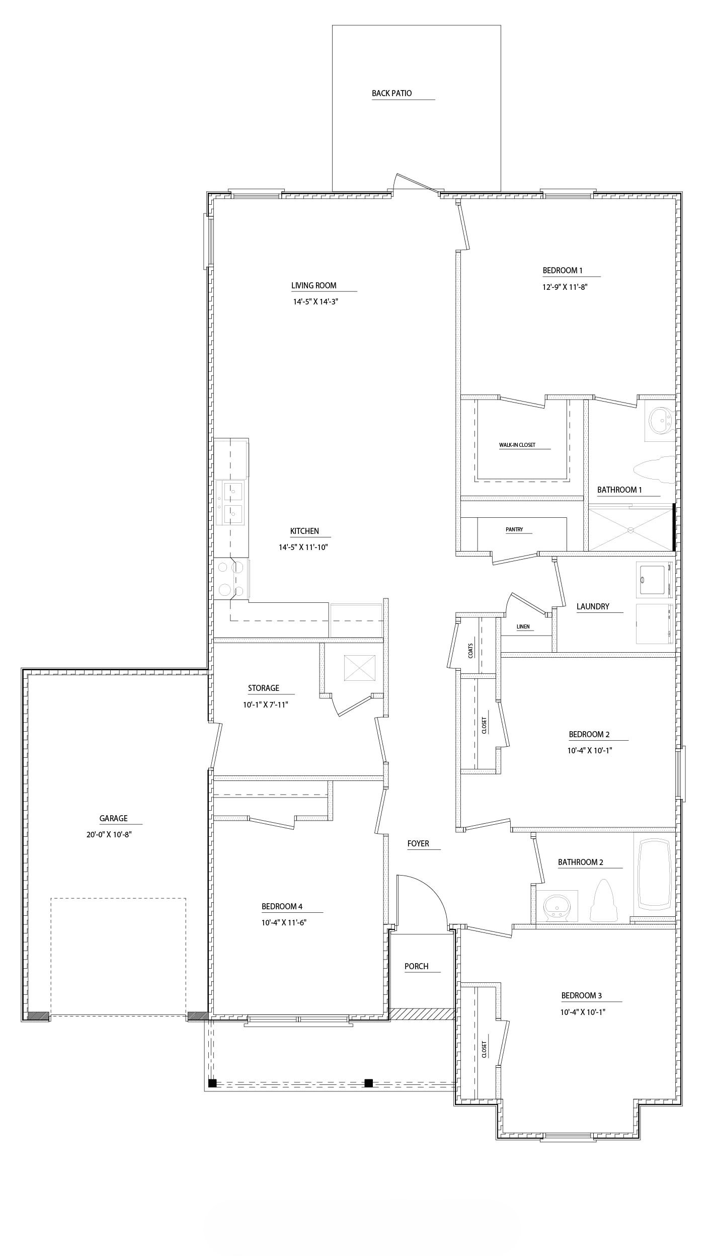 The Sebastian C Front Entry Floorplan
