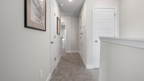 Upstairs hallway inside the Palm plan