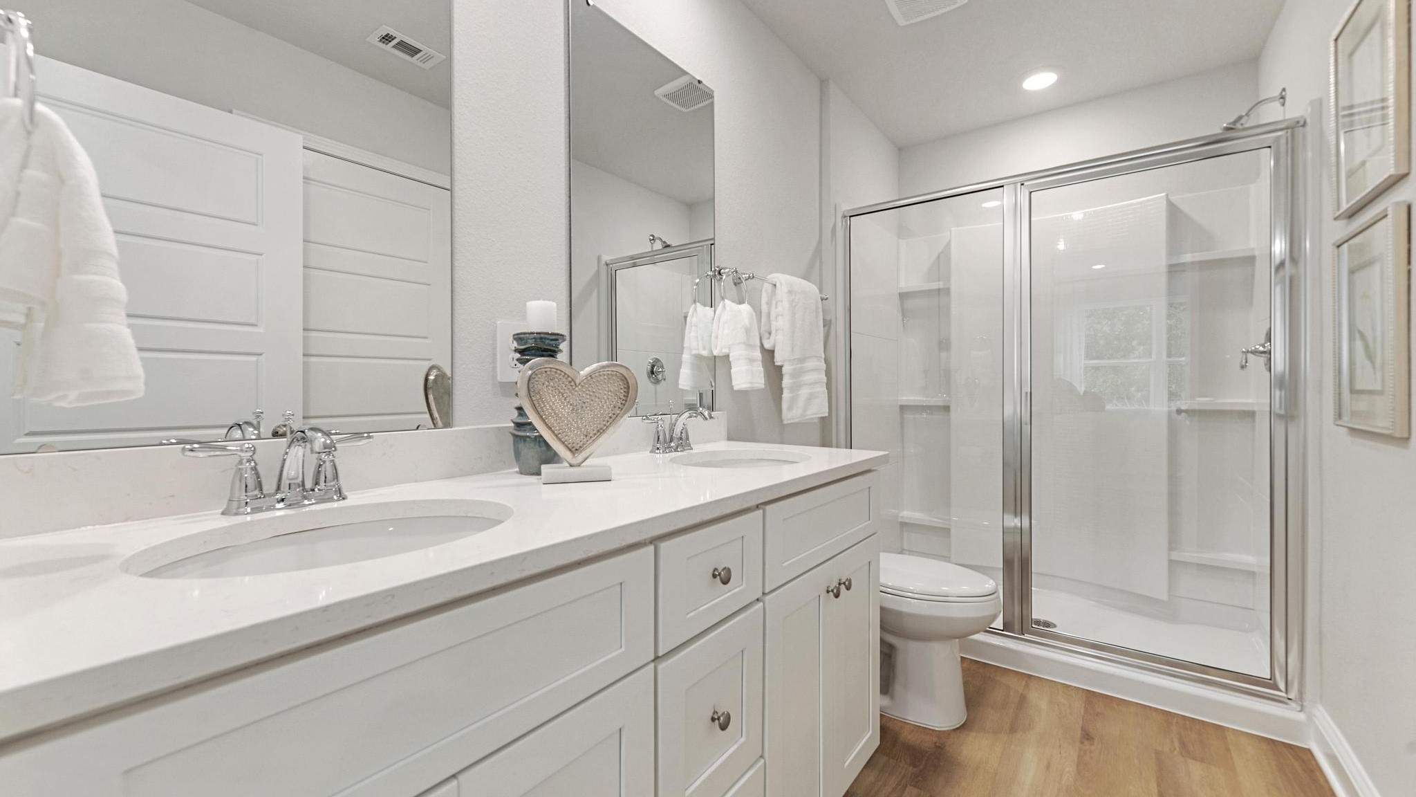 Bathroom with large shower