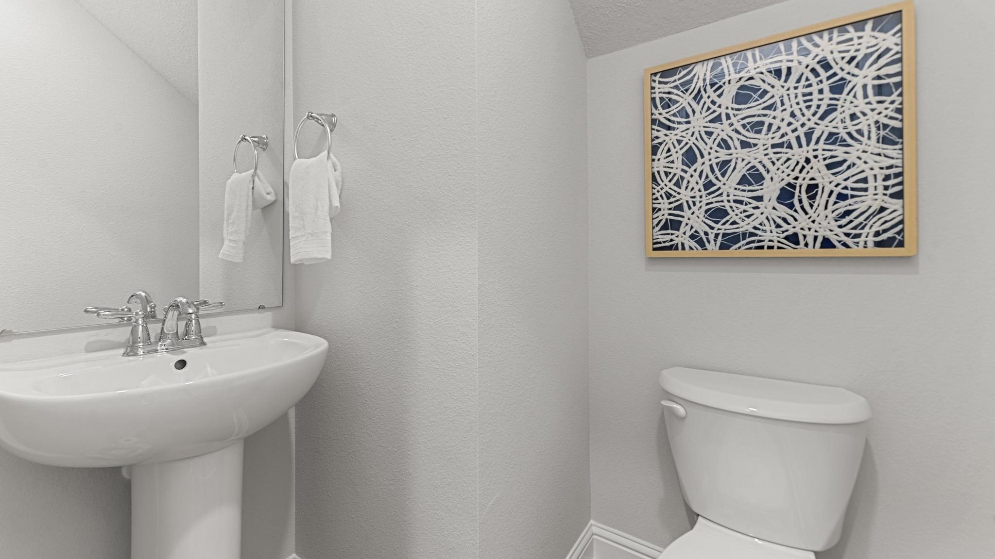 Half bathroom located downstairs