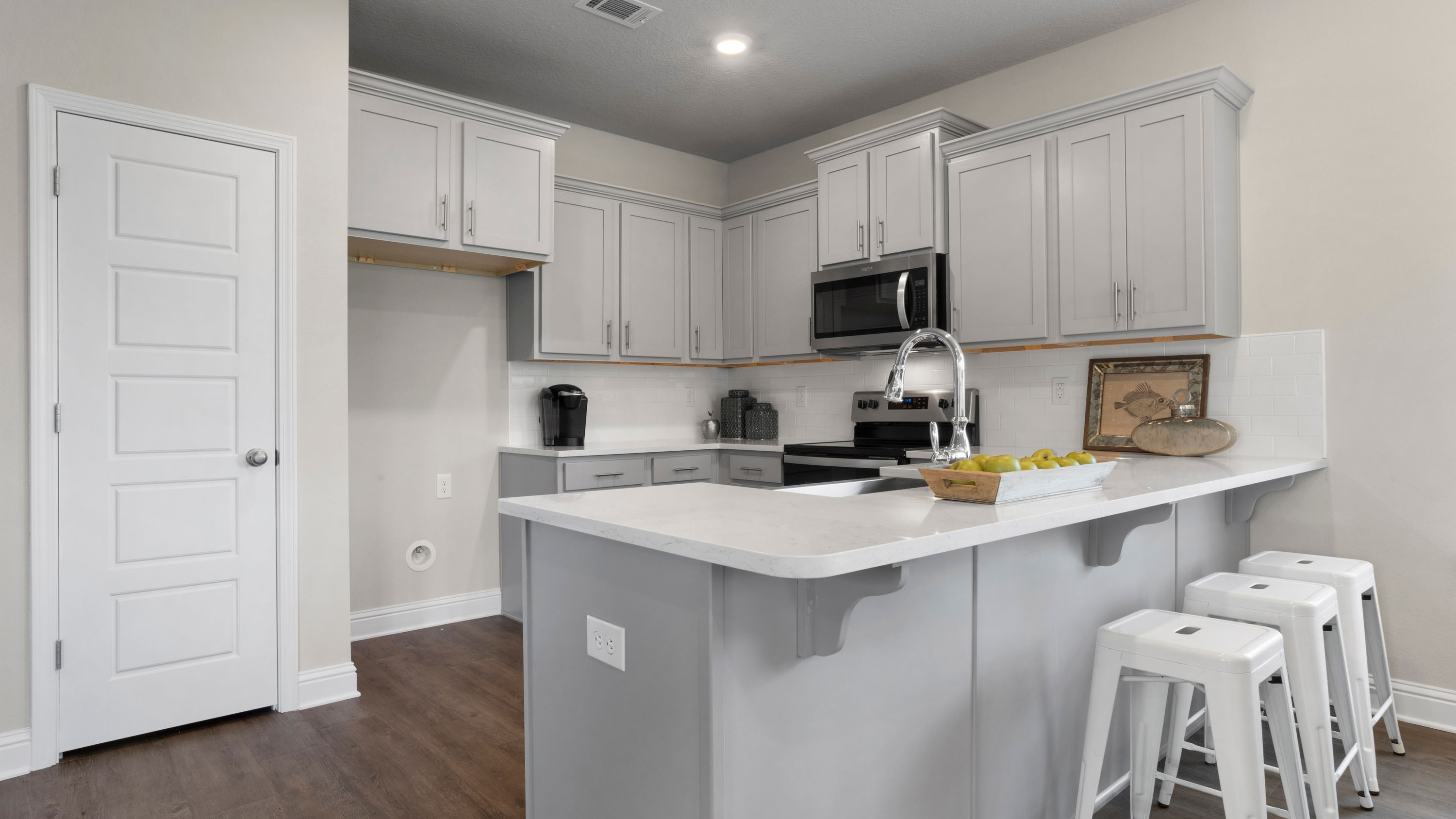 Kitchen area inside the Monroe.