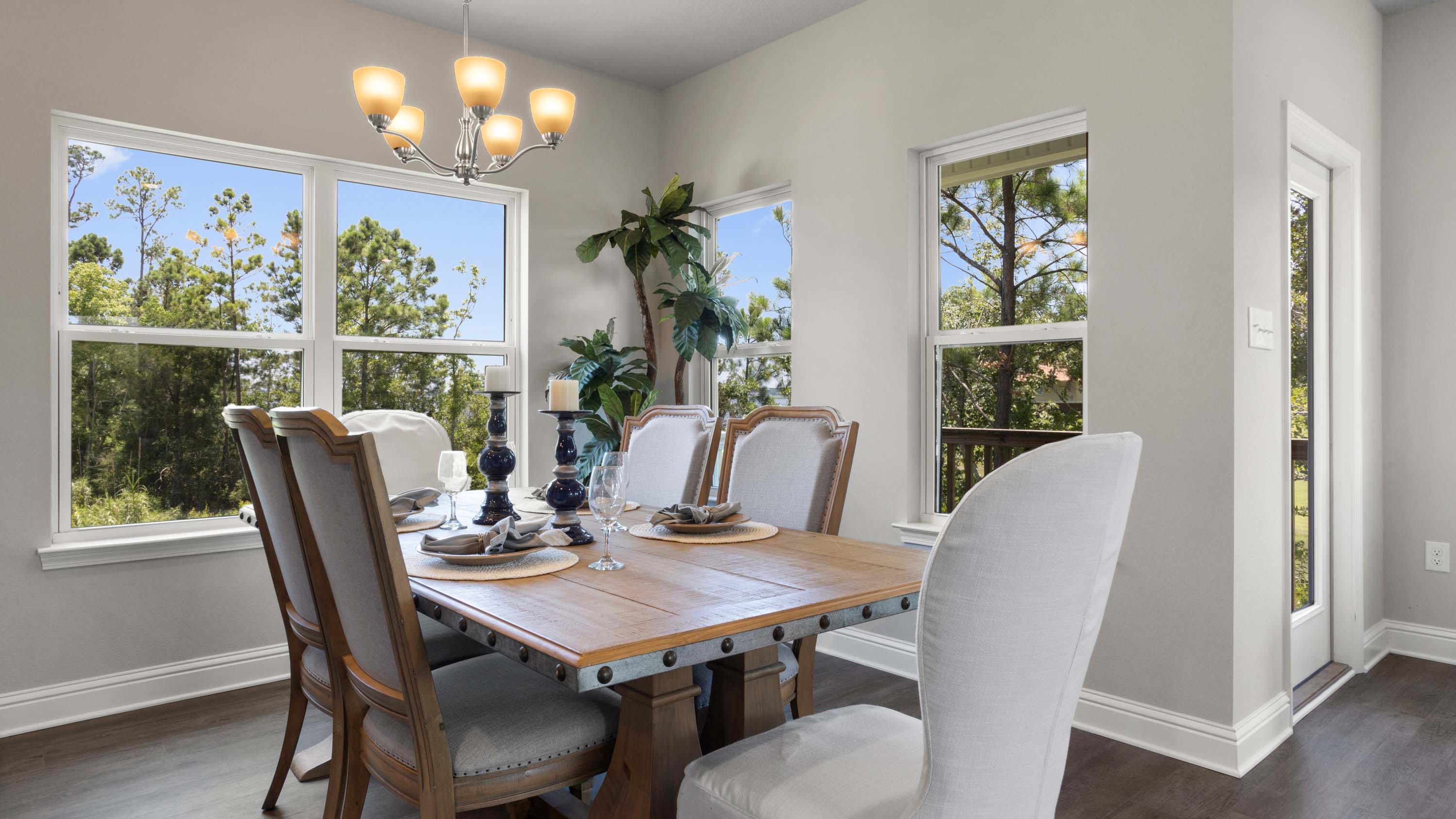 Luxurious dining area.