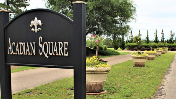 Acadian Square Entrance to the Community