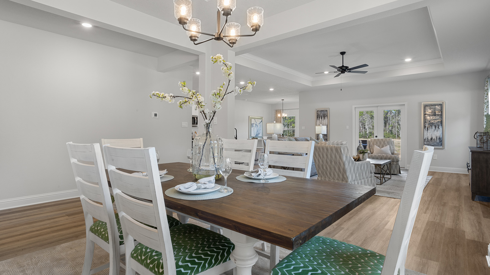 Bright and luxurious dining area.
