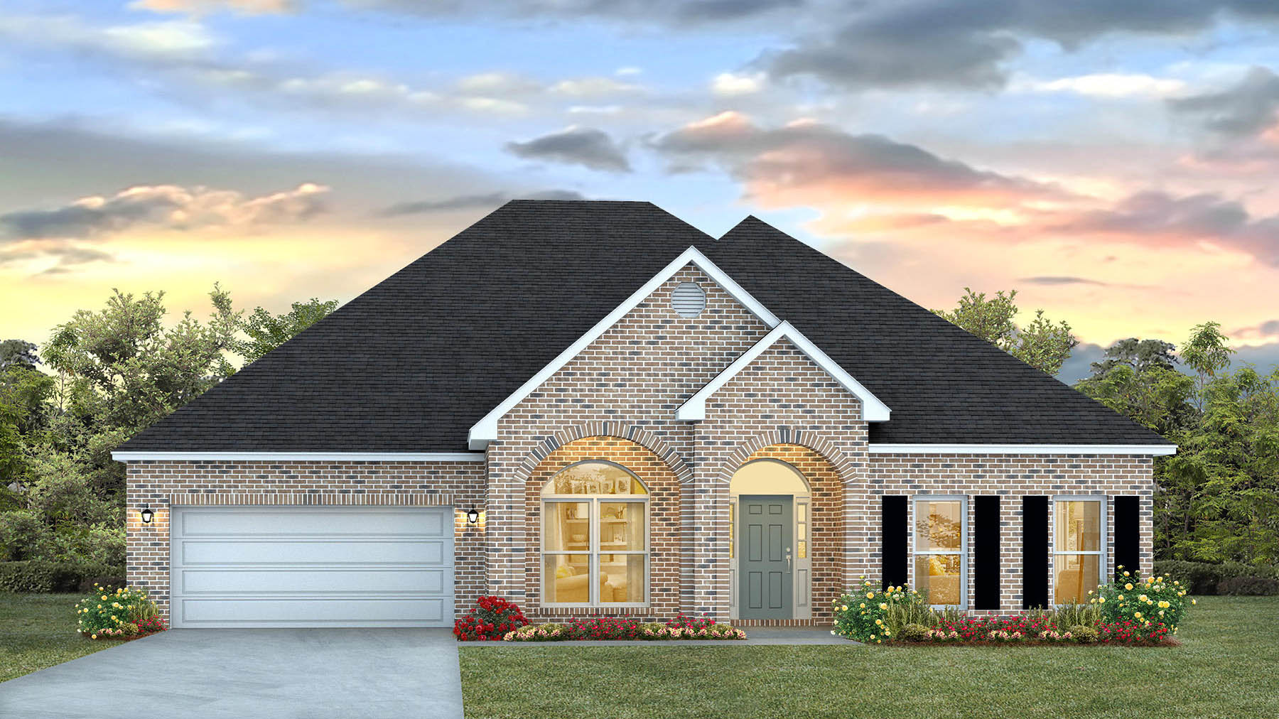 The Mckenzie T4 Front entry rendering.