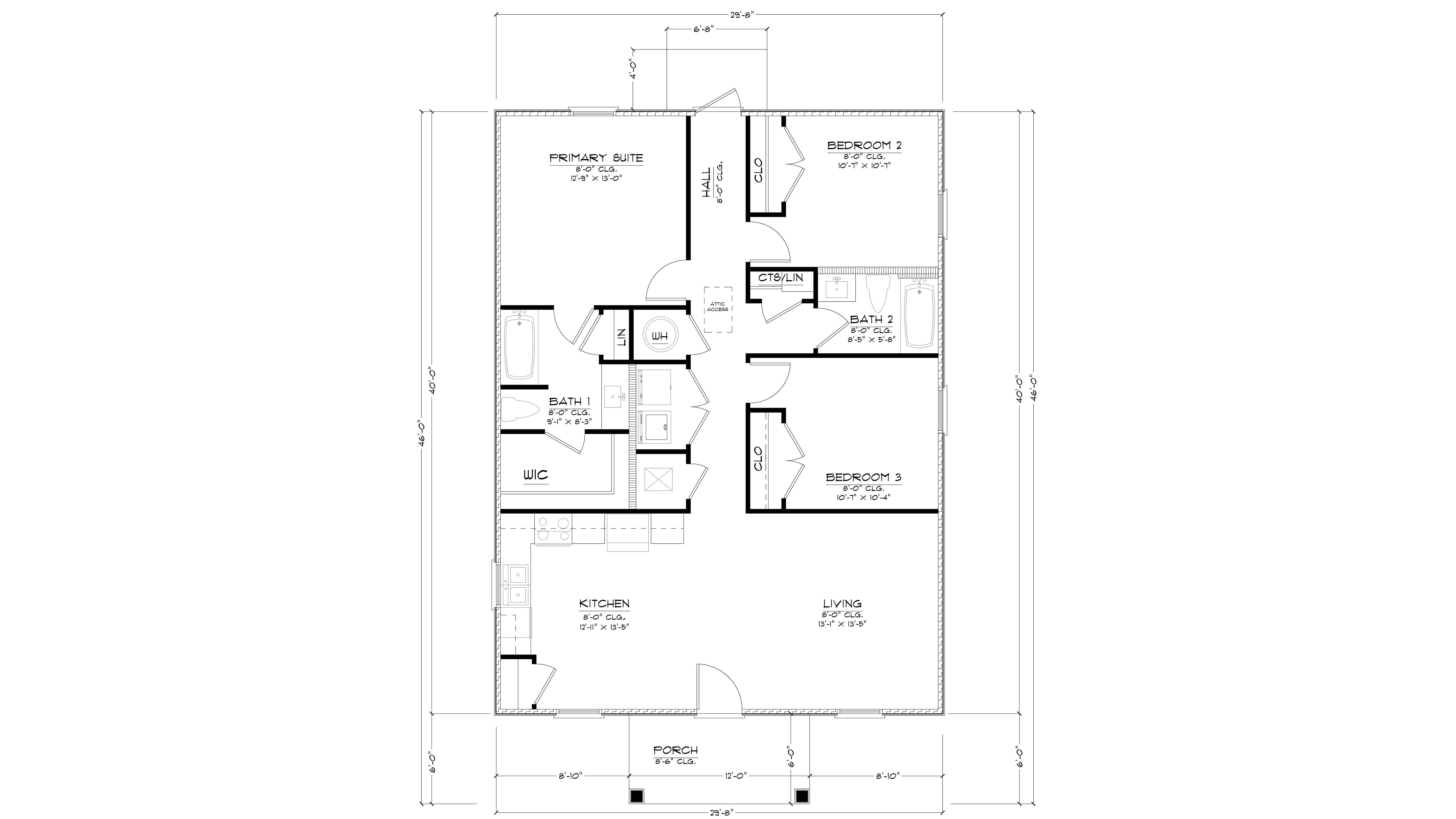 The Callaway Front Entry Floorplan