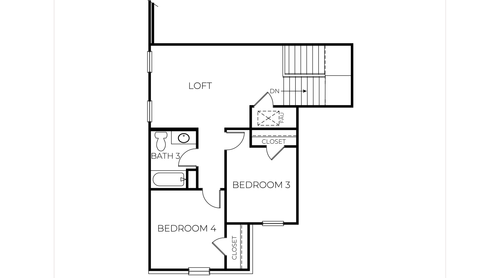 Midland Floorplan Upstairs