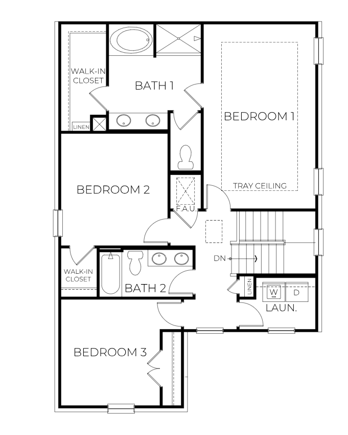 Baker floor plan second floor