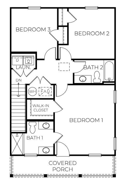 Darby floor plan second floor