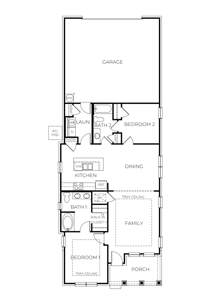 Henry floor plan single story home