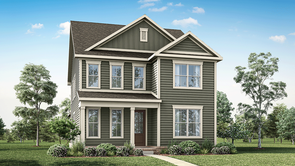 the irwin floor plan exterior rendering two story new construction home