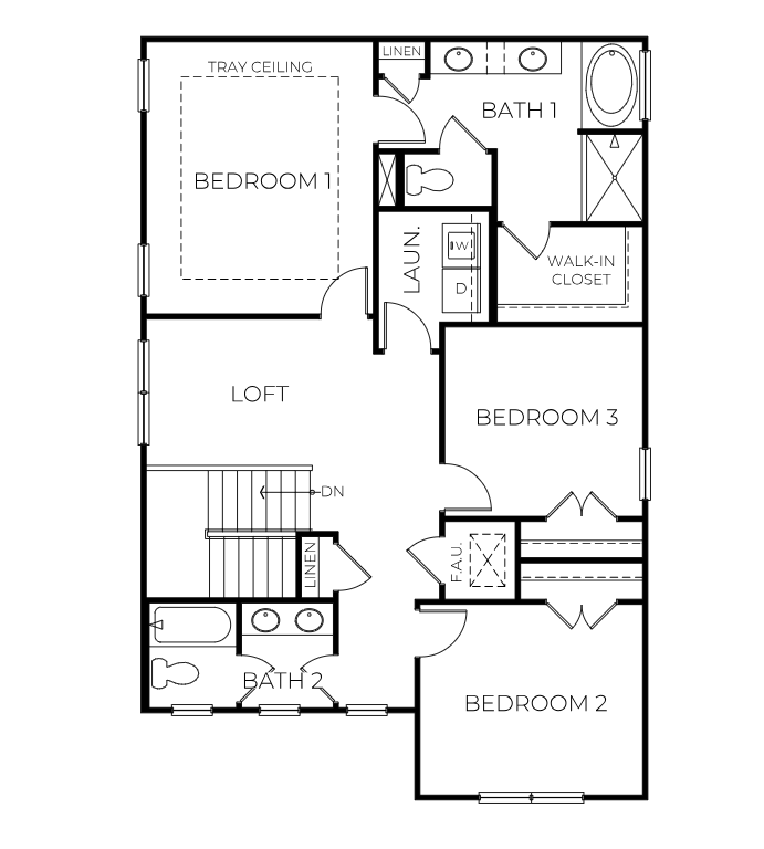 Irwin floor plan second floor