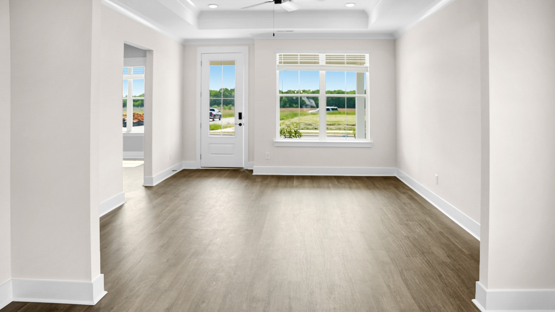 The Jackson floorplan with 9ft. ceilings, LVP flooring, and quartz countertops.