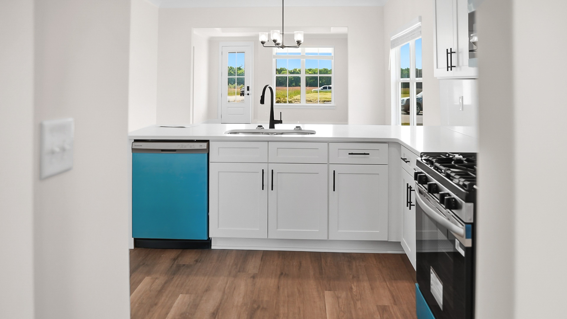 The Jackson floorplan with 9ft. ceilings, LVP flooring, and quartz countertops.