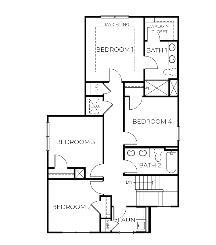 Marshall floor plan second floor