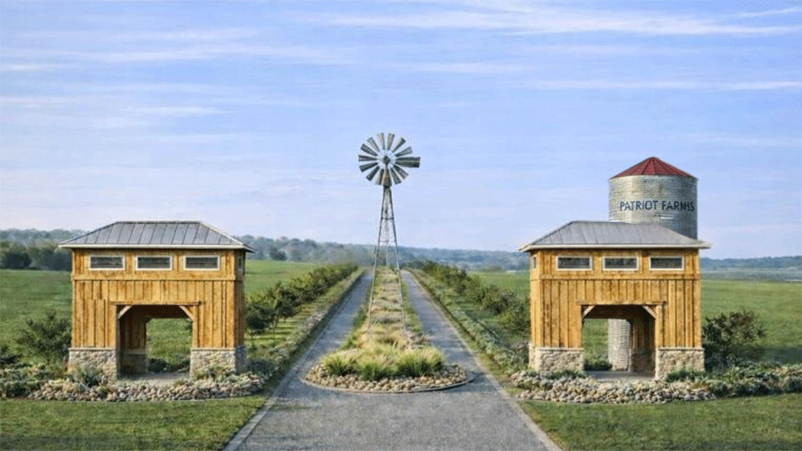 Patriot Farms Entrance Rendering
