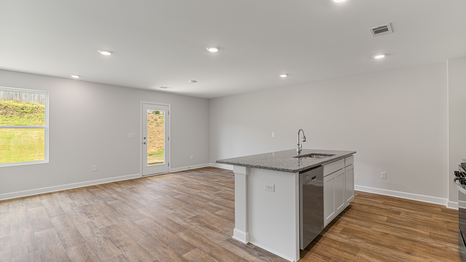 Interior photo of the kitchen area of a freeport floorplan home.