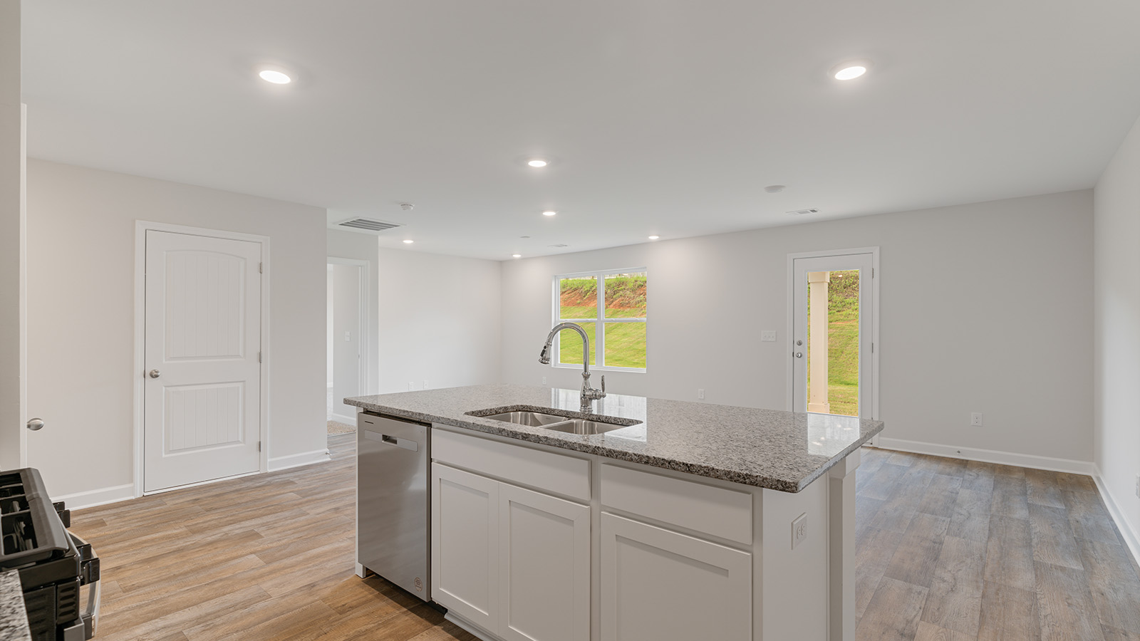 Interior photo of the kitchen area of a freeport floorplan home.