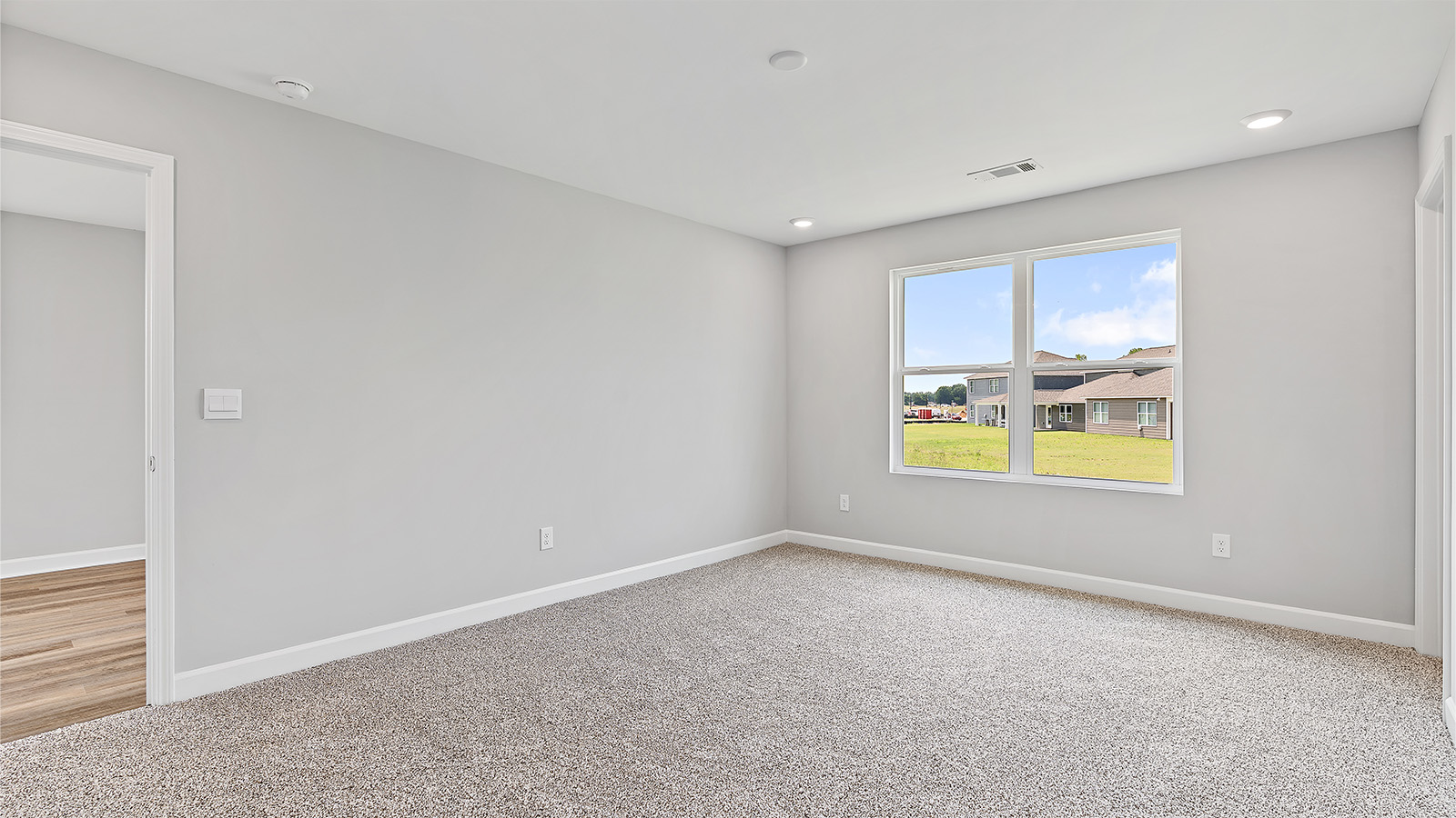 Mohawk carpeted bedrooms, natural lighting, new construction home
