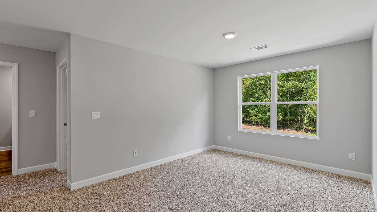 Mohawk carpeted bedrooms, natural lighting, new construction home