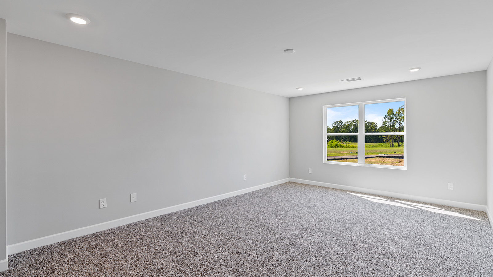 Mohawk carpeted bedrooms, natural lighting, new construction home