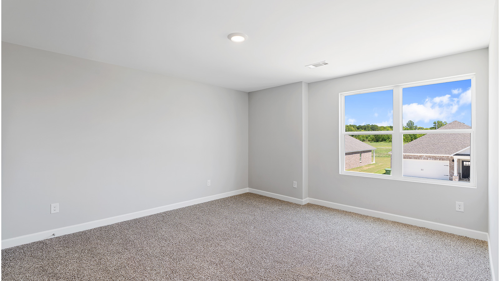 Mohawk carpeted bedrooms, natural lighting, new construction home