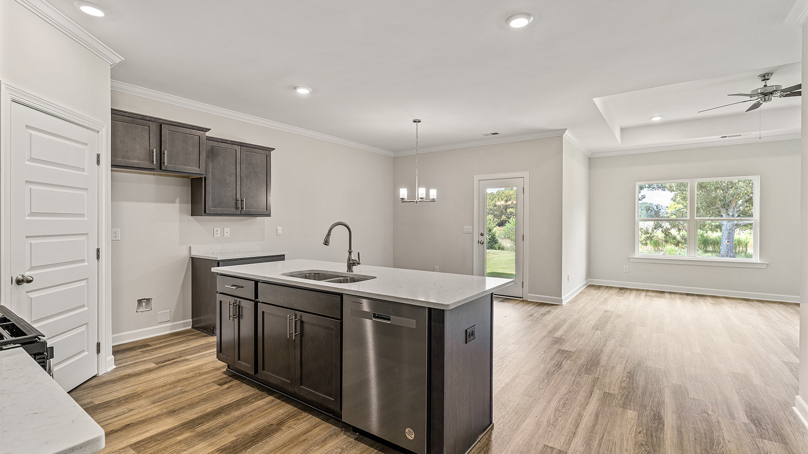 Rhett floor plan LVP floor and quartz countertops