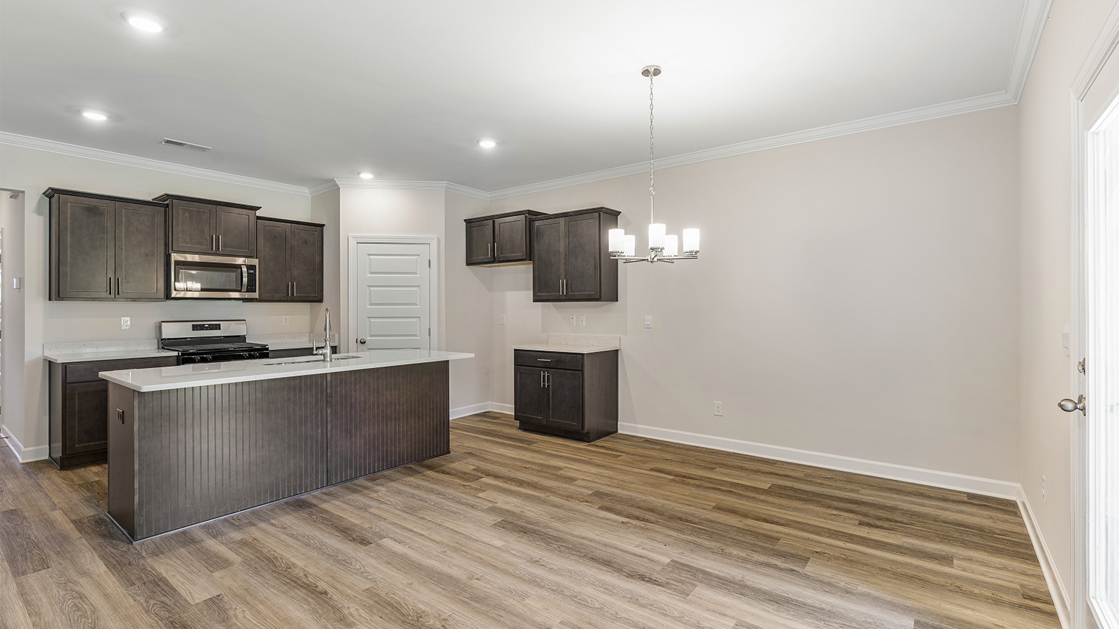 Rhett floor plan LVP floor and quartz countertops