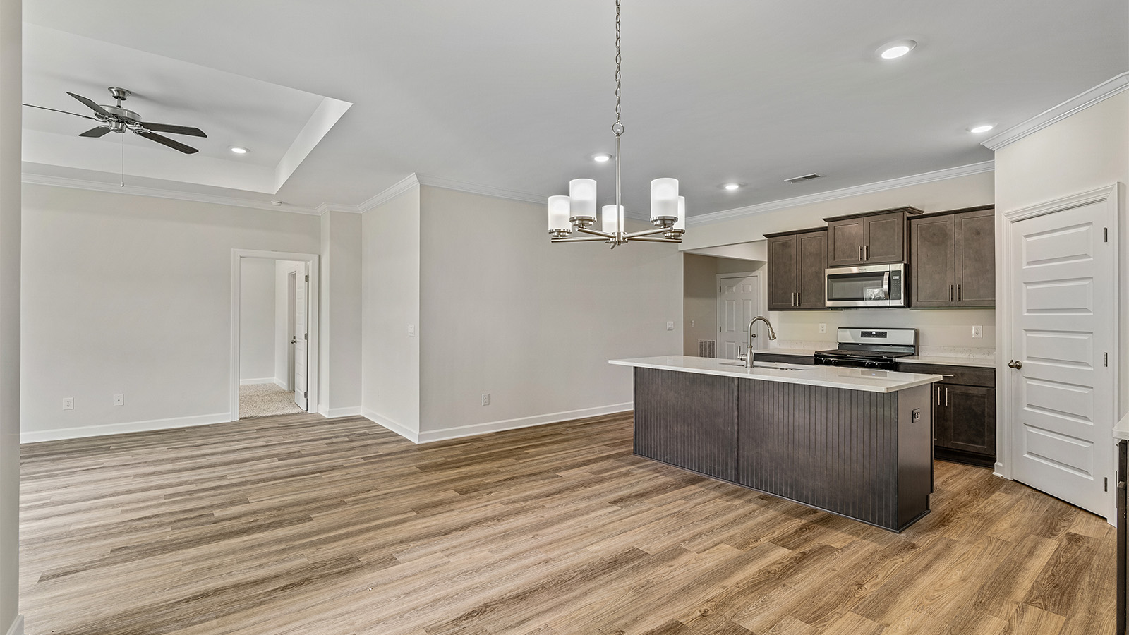Rhett floor plan LVP floor and quartz countertops