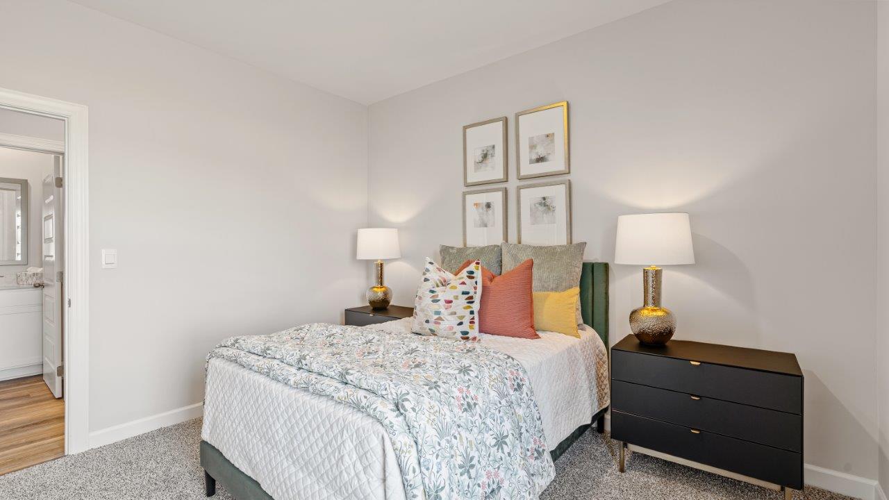 Avery floorplan space in Willow Point community spacious bedroom bathroom combo in the Avery by D.R. Horton