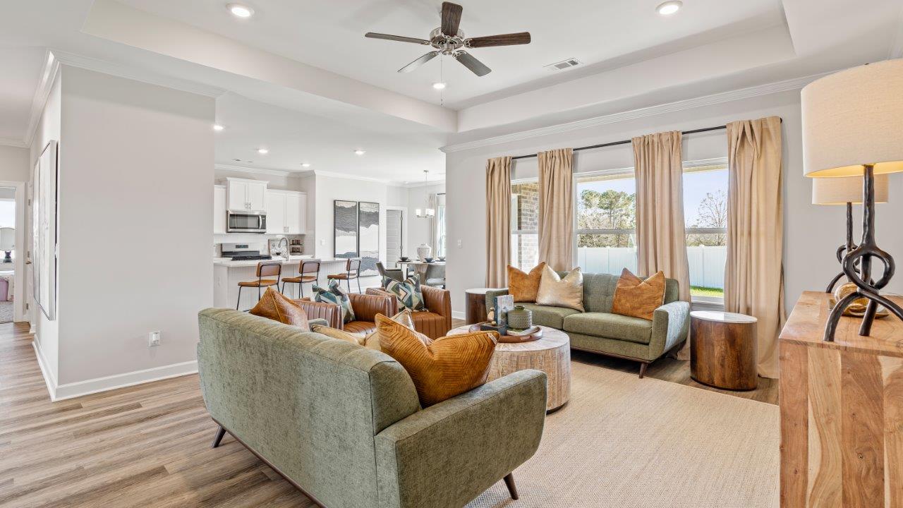 Avery floorplan space in Willow Point community Open living space in the Avery home by D.R. Horton