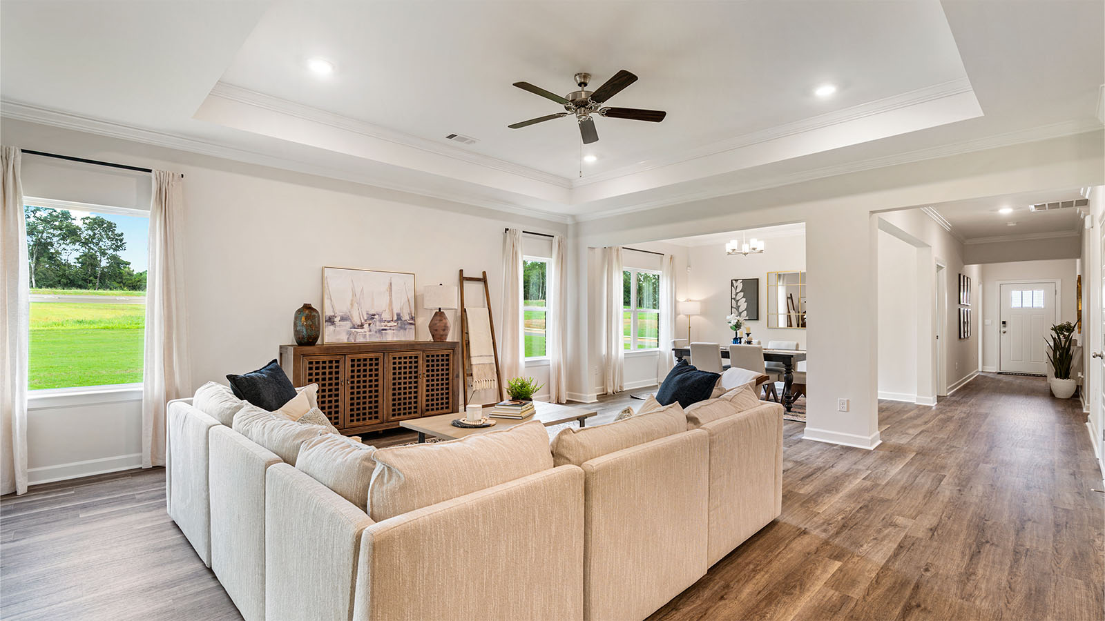 The Camden floorplan open living area